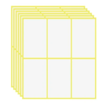 Abbildung von 180 Stück 50x100mm Etiketten Selbstklebend zum Beschriften, Universal Aufkleber Haushaltsetiketten Tiefkühletiketten Adressetiketten für Flaschen, Aktenordner, Glasboxen, Schule, Büro, Küche