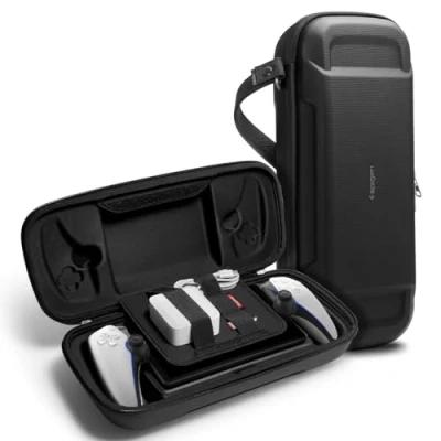Abbildung von Spigen Rugged Armor Pro Hülle Kompatibel mit Playstation Portal Remote Player Tasche Schwarz