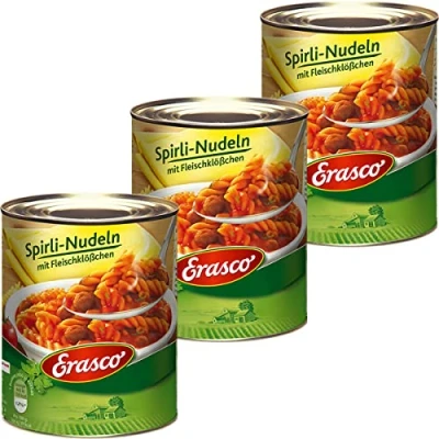 Abbildung von Erasco Spirli Nudeln mit Fleischklößchen in Tomatensauce 800g 3er Pack