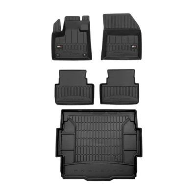 Abbildung von OMAC Fußmatten &amp; Kofferraumwanne Set kompatibel mit Citroen C5 Aircross 2018 2024 Gummi 5X