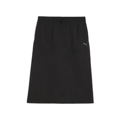 Abbildung von Puma HER Comfort Gewebter High Waist Rock Damen Mit Plain Black Größe: XL