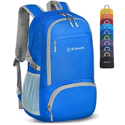 Abbildung von ZOMAKE Leicht Faltbarer Rucksack Packbare Backpacks 30L,Kleiner Faltbar Rucksäcke Wanderrucksack Wasserdicht für Damen Herren Outdoor Wandern(Dunkelblau)