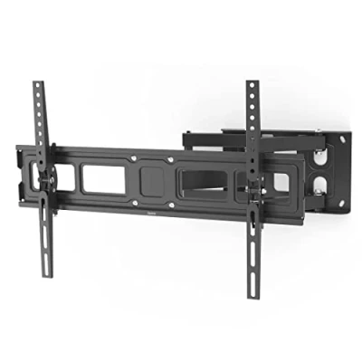 Abbildung von Hama TV Wandhalterung Schwenkbar, Neigbar (32 84 Zoll Halterung für Fernseher bis zu 50 kg, max. VESA 600x400, Ausziehbare Fernsehwandhalterung inkl. Fischer Dübel &amp; Bohrschablone) schwarz