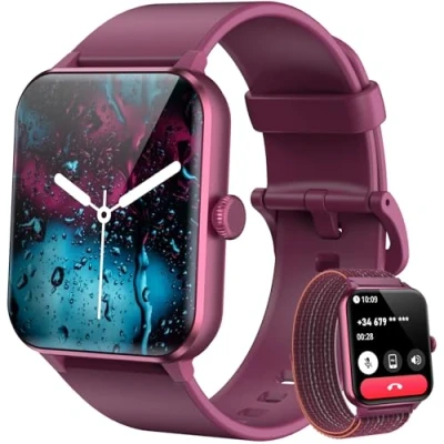 Abbildung von Blackview Smartwatch Damen Herren mit Telefonfunktion(Anrufe tätigen/empfangen)/Message Reminder, Sportuhr 100+Sportmodi, Fitnessuhr,Puls Schlaf Monitor, Schrittzähler, Smart Watch für Android iOS
