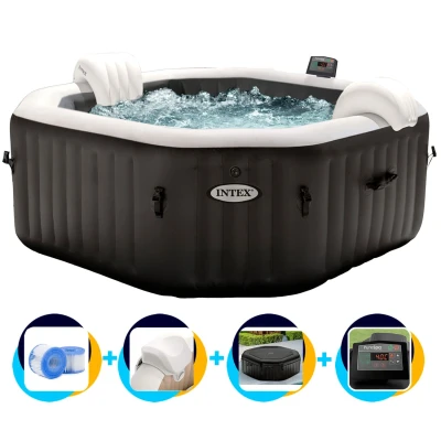 Abbildung von ÜBERSCHRIFT Schwimmen Whirlpool PureSpa Jet &amp; Bubble Deluxe schwarz