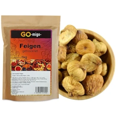 Abbildung von 1kg Feigen getrocknet ganz naturbelassen ungezuckert ungeschwefelt Trockenfeigen