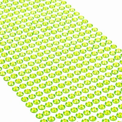 Abbildung von Movoja Grüne Strasssteine runde Glitzersteine 624 Stück 5 mm selbstklebend zum Verzieren und Basteln Schmucksteine aufkleben Steinchen Dekosteine Bastelsteine Grün