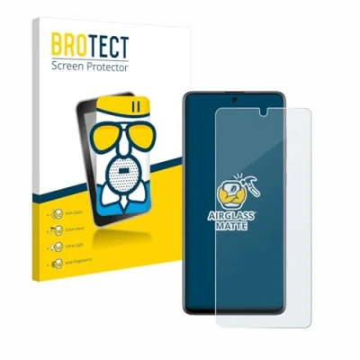 Abbildung von BROTECT Entspiegelungs Schutzglas für Samsung Galaxy A71 Schutz Folie Panzerfolie Glas Matt [Extrem Kratzfest 9H, Anti Reflex, Fingerprint]