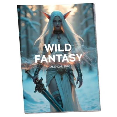 Abbildung von ORION Pin up Kalender 2026 „Wild Fantasy“ erotischer Wandkalender mit 12 mystischen Succubi, in A3 Großformat, farbiger Erotic Fantasy Art Kalender, sexy Girls, Wanddekoration