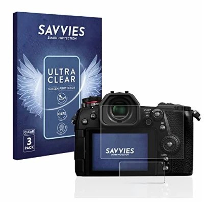 Abbildung von Savvies 6 Stück Schutzfolie für Panasonic Lumix DC G9 Displayschutz Folie Ultra Transparent