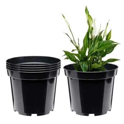 Abbildung von Garronda Blumentopf Kunststoff rund Pflanztopf Kräutertopf Anzuchttopf GD 0025 (1 St)
