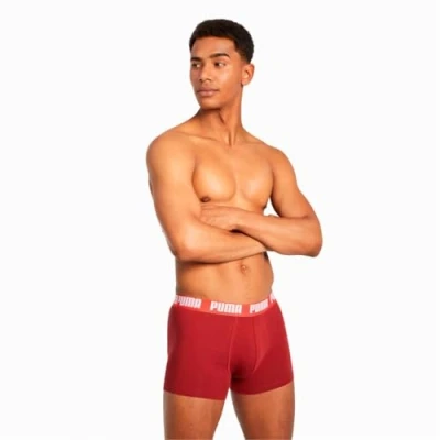 Abbildung von Puma Herren Basic Men&#039;s 2 Pack BOXER, Intense Red Combo, S EU