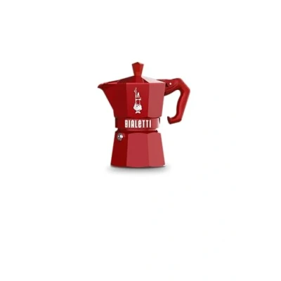Abbildung von Bialetti Moka Exclusive, Mokka Kanne, Rot, Aluminium, 3 Tassen, Thermoplast, 1 Stück(e)