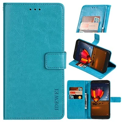 Abbildung von BellaCase Wiko View 5/View 5 Plus Handyhülle Hülle Leder Flip Case [Kartenfach] [Standfunktion] [Magnetschnalle] Wallet Cover für Smartphone(Himmelblau)