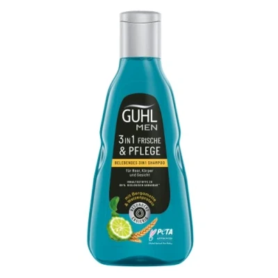 Abbildung von Guhl Men 3 in 1 Frische &amp; Pflege Shampoo Inhalt: 250 ml Für Haar, Körper und Gesicht Haartyp: normal