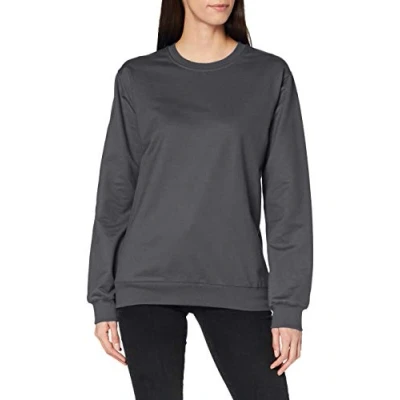 Abbildung von Trigema Damen 574501 Sweatshirt, Grau (Anthrazit, 44 (Herstellergröße: L)