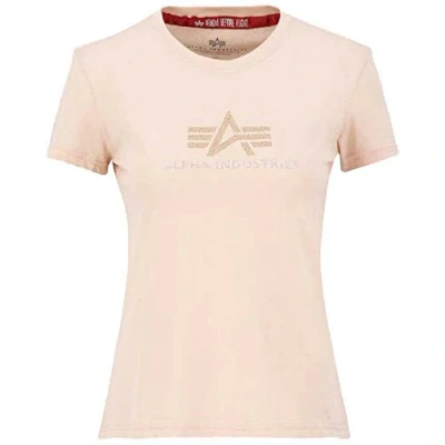 Abbildung von Alpha Industries Tshirt print, Damen, Größe: Small, Pastel peach