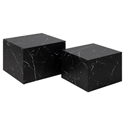 Abbildung von ACTONA GROUP Couchtisch &quot;Dice Couchtischsatz, Beistelltisch, Kaffeetisch, Sofatisch,&quot;, 2er Set, Mehreren Varianten erhältlich, B: 58/50 cm