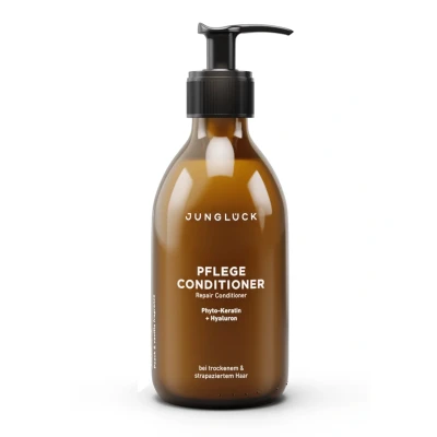Abbildung von JUNGLÜCK Pflege Conditioner 250ml Vegan Ohne Silikone &amp; Mikroplastik Nährt, pflegt intensiv und sorgt sofort für mehr Glanz Geschmeidigkeit Haarspülung mit BIO Arganöl pflanzlichem Keratin