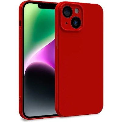Abbildung von MyGadget Hülle kompatibel mit iPhone 14 Zweilagige Handyhülle Kameraschutz Cover Innenfutter &amp; Silikon außen Rot