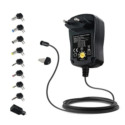 Abbildung von McGrey UAD 1000 Universalnetzteil 1A einstellbare Spannung Universal Netzteil (Wechselbare Polarität, inkl. 8 Adapterstecker)