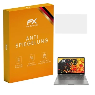 Abbildung von atFoliX Panzerfolie kompatibel mit HP Chromebook x360 14c ca0430ng Schutzfolie, entspiegelnde und stoßdämpfende FX Folie (2X)