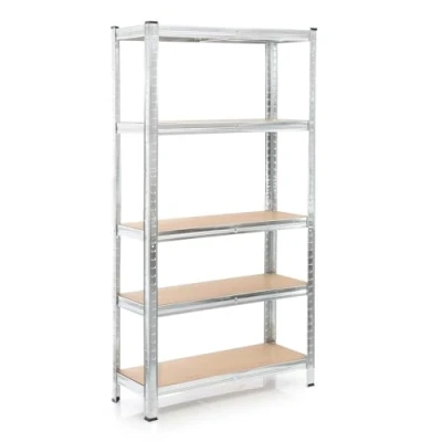 Abbildung von Wiltec Schwerlastregal 90x45x180cm, Gesamtlast 875kg, Steckregal verzinkt aus Stahl, Lastenregal mit 5 Ablagen, Werkstattregal