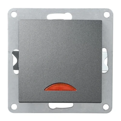 Abbildung von McPower Schalter Flair mit Orientierungsleuchte 250V /10A UP Montage Anthrazit Zeitgemäßes Design IP20 Ideal für viele Einrichtungsstile