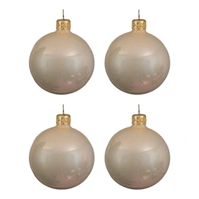 Abbildung von 4 Glaskugeln glänzend 10 cm Perle KSD Decoris
