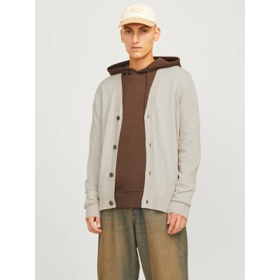 Abbildung von Jack &amp; Jones Eemil NOOS Strickjacke, Herren, Größe: Medium, Oatmeal/melange