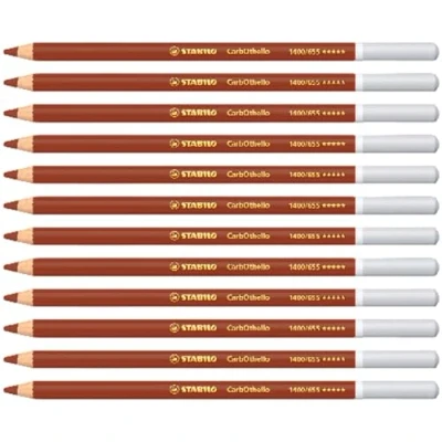 Abbildung von Pastellkreidestift STABILO CarbOthello 12er Pack englischrot dunkel