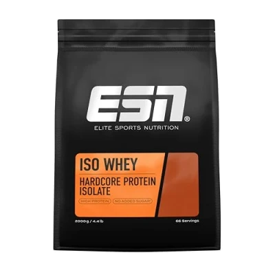 Abbildung von ESN IsoWhey Hardcore Proteinpulver, Vanilla, 2 kg, Bis zu 26 g Protein pro Portion, made in Germany