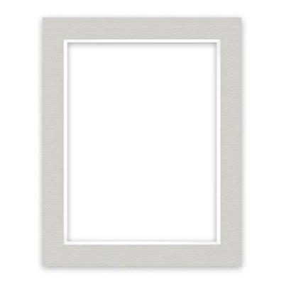 Abbildung von nielsen Conservation Passepartout Karton 1,5 mm Außenformat 40x50 cm für Bildformat 30x40 Kieselgrau (hellgrau) strukturierte Oberfläche