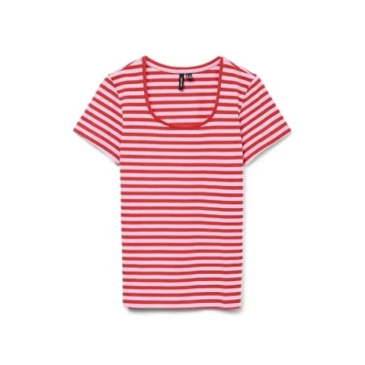 Abbildung von Vero Moda Vmlotte Tshirt print, Damen, Größe: XS, Fiery red/bonbon