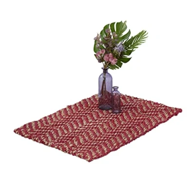 Abbildung von Teppich Jute 60x90 cm, relaxdays, Höhe: 10 mm