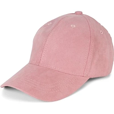 Abbildung von styleBREAKER 6 Panel Cap in Veloursleder Optik, Wildleder Baseball Cap, verstellbar, Unisex 04023049, Farbe:Rose