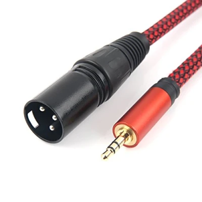 Abbildung von SiYear 3,5 mm (1/8 Zoll) Mini Klinkenstecker TRS auf XLR Männlich Smartphone zu Stereo Mischpult Unausgeglichenes Mikrofonkabel (10 FT/ 3 m)