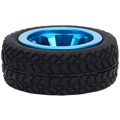 Abbildung von RC Rad Reifen, Automodell Zubehör Gummireifen Material Fit für WLtoys 1/28 K969 K989 K999 P929 4WD Short Pool Drift Offroad Rallye(blau)