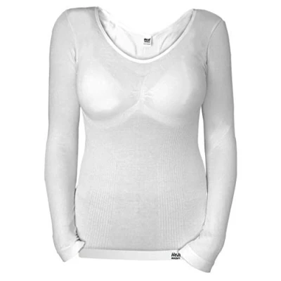 Abbildung von HEAT HOLDERS Damen Warm Thermo Baumwolle Langarm Unterhemd (S/M (32 38&quot; Bust), White)