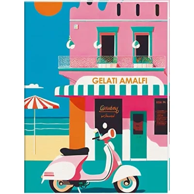 Abbildung von Amalfi Großes Notizheft Motiv Gelati Amalfi: Format Din A5