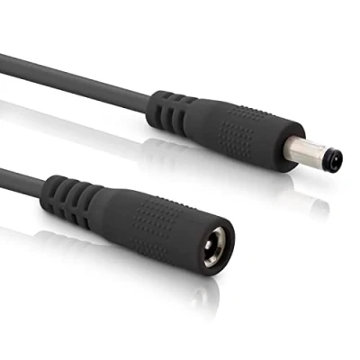 Abbildung von InLine DC Verlängerungskabel, Universal Netzteil Verlängerungskabel für LED Streifen, Überwachungskameras, Drucker, Router, Switches uvm., Stecker/Buchse 5,5 x 2,5mm, schwarz, 2m