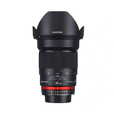 Abbildung von Samyang 35/1,4 Objektiv DSLR Sony E manueller Fokus Fotoobjektiv, Weitwinkelobjektiv schwarz