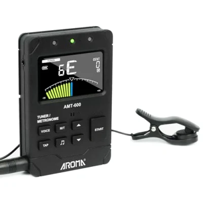 Abbildung von Aroma 3 In 1 Digitales Metronom Stimmgerät Tongenerator Wiederaufladbar mit Vocal Count Option und Farbbildschirm für Gitarre Klavier Saxophon Alle Instrumente