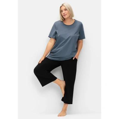 Abbildung von Sheego YOGA IN 7/8LÄNGE Jogginghose, Damen, Größe: 46, Schwarz