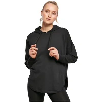 Abbildung von Build Your Brand Damen Ladies Oversized Hoody Kapuzenpullover, Schwarz (Black), XS