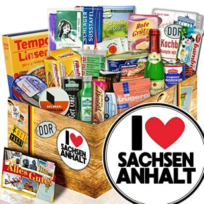 Abbildung von I Love Sachsen Anhalt Andenken DDR Spezialitäten Box