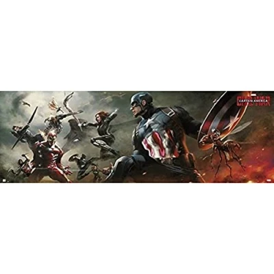 Abbildung von Grupo Erik Editores Marvel Captain America Civil War Poster von Tür