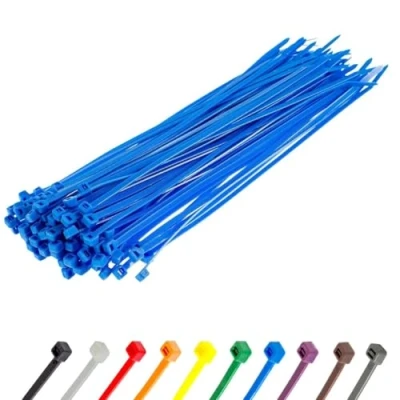 Abbildung von Gocableties Kabelbinder 100 Stück Blau, 300 mm x 3,6 mit 18,2 kg Zugfestigkeit, UV Beständig Set