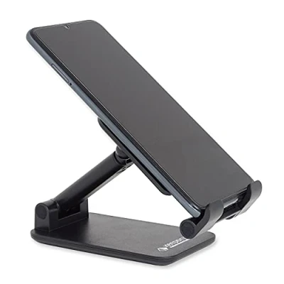 Abbildung von keepdrum DPHS BK Handy Ständer Smartphone Tisch Stativ klappbar Schwarz