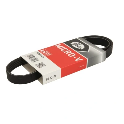Abbildung von GATES Micro V 5PK940 Keilrippenriemen 940 5 Polyester, EPDM (Ethylen Propylen Dien Kautschuk) OPEL: Zafira B, Astra H Caravan, Schrägheck